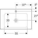 Geberit 505010012 ONE M&ouml;belwaschtisch 75x48 cm