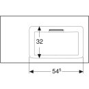 Geberit 505013001 ONE MWT 90x47,5cm, Abg.horiz.,Ablg.li