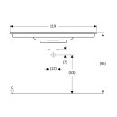 Geberit 505016001 ONE MWT 120 x 47,5 cm, &eacute;vacuation horizontale