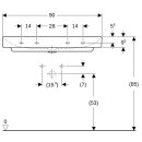 Geberit 505020013 ONE Waschtisch 90x48 cm, Abg. verti.