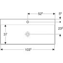 Geberit 505020014 ONE Waschtisch 105x48 cm, Abg. verti.