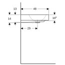 Geberit 505020014 ONE Waschtisch 105x48 cm, Abg. verti.