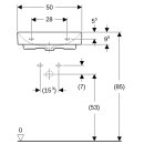 Geberit 505020016 ONE HWB 50x41 cm, Abg. verti.