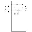 Geberit 505020016 ONE HWB 50x41 cm, Abg. verti.