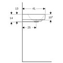 Geberit 505021016 ONE HWB 50x41 cm, Abg. verti.