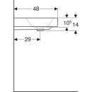 Geberit 505022015 ONE Waschtisch 120x48 cm, Abg. verti.