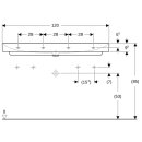 Geberit 505022015 ONE Lavabo 120x48 cm, &eacute;vac. vert.