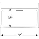 Geberit 505035001 ONE Waschtisch 75x48,4 cm, Abg.horiz.