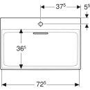 Geberit 505036001 ONE Waschtisch 75x48,4 cm, Abg.horiz.