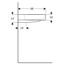 Geberit 505036001 ONE Waschtisch 75x48,4 cm, Abg.horiz.