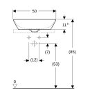 Geberit 505041016 ONE AS-WT, Schalenform, 50x42,5 cm