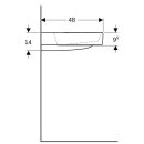 Geberit 505043001 ONE WT 90x48,4cm, Abg.horiz., Ablg.li