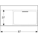 Geberit 505044001 ONE WT 90x48,4cm, Abg.horiz., Ablg.li