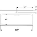 Geberit 505046001 ONE Waschtisch 105x48,4cm, Abg.horiz.