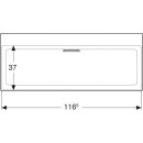 Geberit 505047001 ONE Waschtisch 120x48,4cm, Abg.horiz.