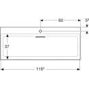 Geberit 505048001 ONE Waschtisch 120x48,4cm, Abg.horiz.