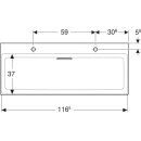 Geberit 505049001 ONE Waschtisch 120x48,4cm, Abg.horiz.