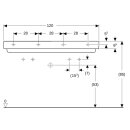 Geberit 505049001 ONE Waschtisch 120x48,4cm, Abg.horiz.