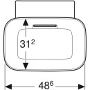 Geberit 505050001 ONE AS-WT, Schalenform, 50x42,5 cm