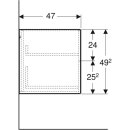 Geberit 505077001 ONE Seitenschrank mit 2 Schubl.