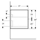 Geberit 505077002 ONE Seitenschrank mit 2 Schubl.