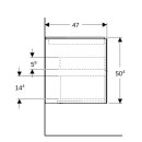 Geberit 505262008 ONE Unterschrank f&uuml;r WT/-Platte