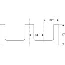 Geberit 505286001 ONE WT-Platte, Aus re/li, f&uuml;r AWT