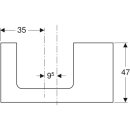 Geberit 505303001 ONE WT-Platte, Ausschnitt li, f&uuml;r AWT