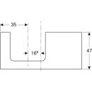 Geberit 505304001 ONE WT-Platte, Ausschnitt li, f&uuml;r AWT