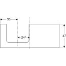 Geberit 505305001 ONE WT-Platte, Ausschnitt li, f&uuml;r AWT