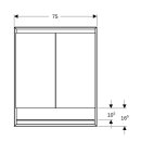 Geberit 505822002 armoire &agrave; miroir ONE avec &eacute;clairage Ni/Comf.Light
