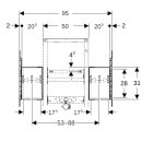 Geberit 111953001 Duofix Montageplatte f&uuml;r WT mit US