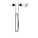 Geberit 115125115 Delta25 BetPl., f&uuml;r 2-Mengen-Sp&uuml;lung