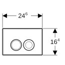 Geberit 115125465 Delta25 BetPl., f&uuml;r 2-Mengen-Sp&uuml;lung