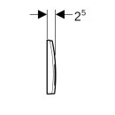 Geberit 115135115 Delta35 BetPl., f&uuml;r 2-Mengen-Sp&uuml;lung
