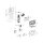 Geberit 115898006 commande WC avec chasse &eacute;lectrique, pile, BT