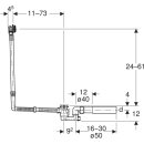 Geberit 150701006 Badewannenablauf, d52 mit Drehbet.