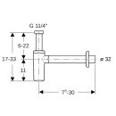 Geberit 151001211 Tauchrohrgeruchsverschluss f&uuml;r WB