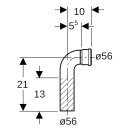 Geberit 152257161 Anschlussbogen 90Gr mit Steckmuffe