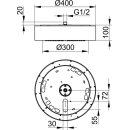 KEUCO 06830519000 Duschleuchte on/off 06830, m. Kopfbr.