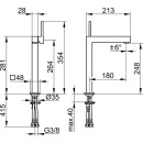 KEUCO 59102010103 EH-WT-mischer 250 E90 Square 59102,