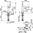 KEUCO 59104010000 EH-WT-mischer 110 E90 Square 59104,