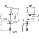 KEUCO 59104010100 EH-WT-mischer 110 E90 Square 59104,