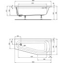 IDEAL STANDARD K276101 Raumspar-Badewanne Hotline Neu,