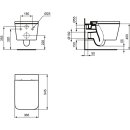 IDEAL STANDARD T3686V1 Wandtiefsp&uuml;l-WC Blend Cube...