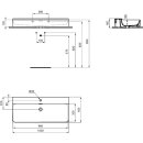 IDEAL STANDARD T3693V1 Waschtisch Conca 1 Hl. m.&Uuml;l.