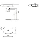 IDEAL STANDARD T4402V1 Aufsatzwaschtisch Linda-X o.Hl. o.&Uuml;l.