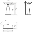 IDEAL STANDARD T442501 S&auml;ulenwaschtisch Tipo-Z 1Hl....