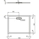 IDEAL STANDARD T4468V3 Rechteck-Brausewanne Ultra Flat New,