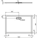 IDEAL STANDARD T4469V3 Rechteck-Brausewanne Ultra Flat New,